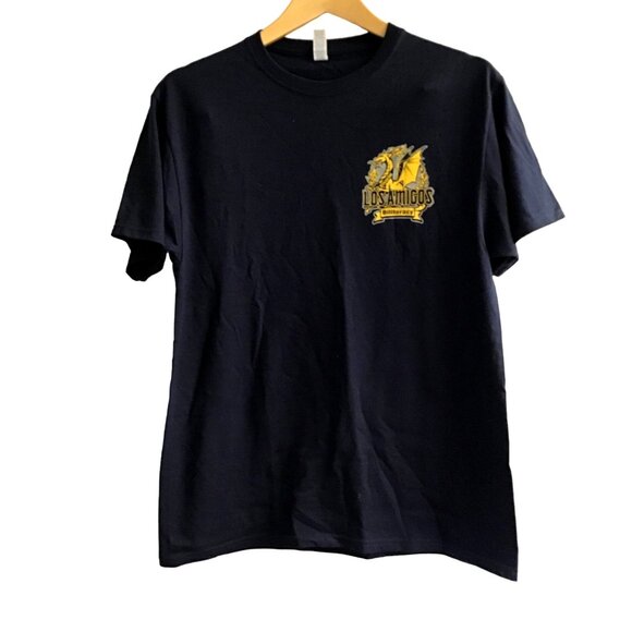 JERZEES- MENS BLUE SHORT SLEEVE GRAPHIC T-SHIRT SIZE MEDIUM - Picture 3 of 7